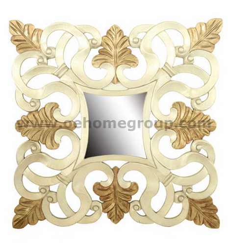 8610B Elgant high quality wood wall mirror for home decoration